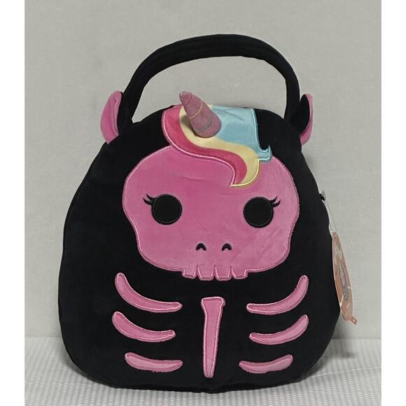 Squishmallows Sketlana the Skeleton Halloween Treat Pail NWT - Picture 1 of 9